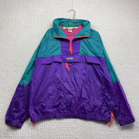 Columbia Other - Vintage Columbia Radial Sleeve Neon Color Purple Jacket Windbreaker Men's Size L